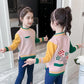 Autumn and Winter Little Girl Knitted Cardigan Long-sleeved Hooded Children's Sweater Loose Fashion Jacket