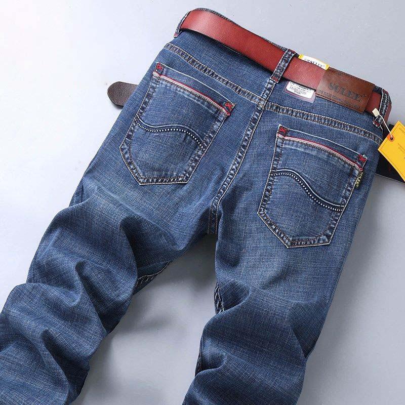 Summer Thin Retro Stretch Loose  Business Casual Straight Youth Trousers
