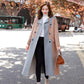 Winter Wool Long Coat Warm Office Ladies Jacket Women Outwear Casual Woman Elegant Blend Coat
