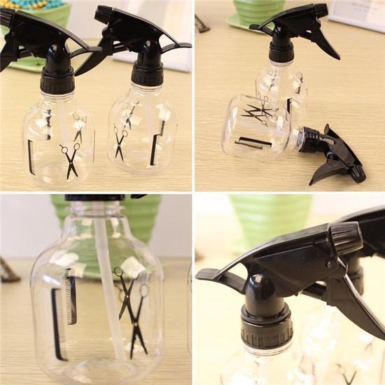 3pcs 250ml Transparent Spray Bottle Water Mist Sprayer Haircut Tool Hairdresser Hair Spray Bottle