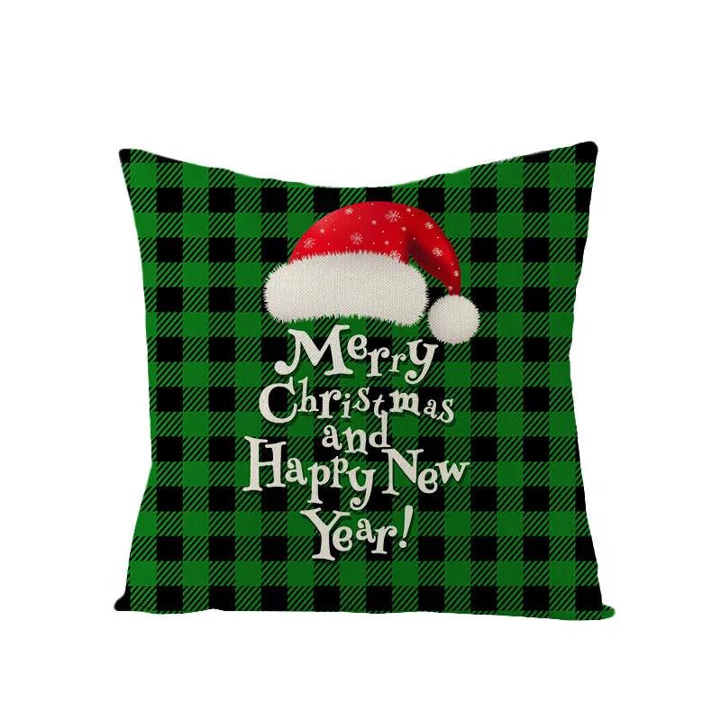 Winter New Year Christmas Pattern Creative Festival Decoration Living Room Pillow Home Decoration Sofa Pillow Cushion