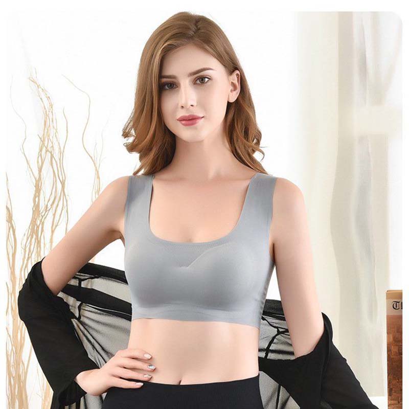 Sleeping Bra Without Steel Ring One Piece Large Size Fat Seamless Sports Beauty Back Underwear Women