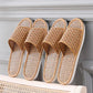 Rattan Grass Sandals Men and Women Summer Non-slip Couple Sandals Women's Bedroom Spring and Autumn Slippers Home