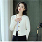 Short Knitted Jacket Spring and Autumn Korean Tops Pure Color Cardigan Youth Women's Sweater