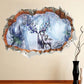 Forest Deer 3d Wall Stickers Autumn Winter Scenery Poster Animals Wall Stickers For Kids Rooms Bedro