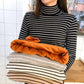 Women Sweaters Stripe Prints High Collar Long Sleeve Pullover Bottoming Shirts