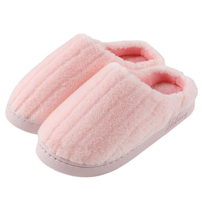 Autumn and Winter Home Indoor Warmth Couple Plush Household Non-slip Platform Confinement Shoes