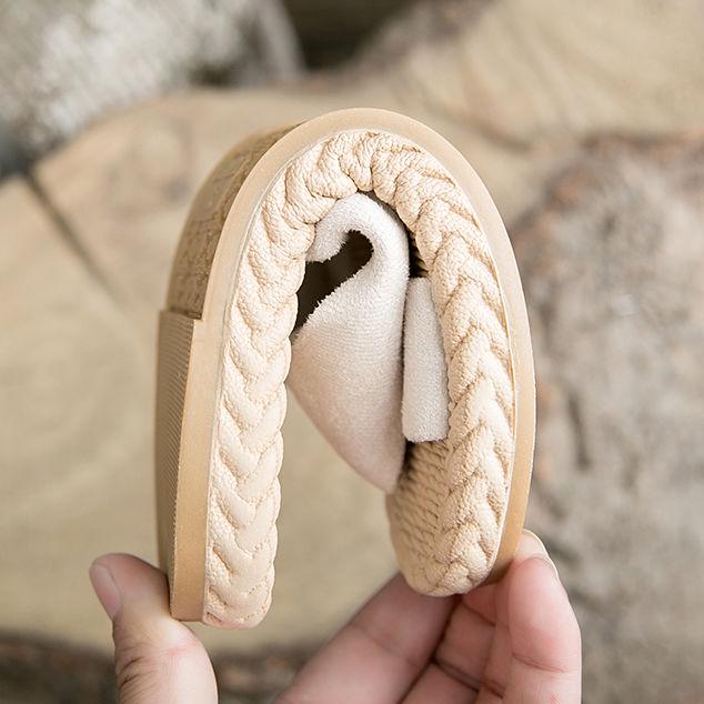 Summer Shoes Women Fashion Slides Slippers Ladies Cross Bandage Slipper for Women Linen Straw Slippers Non-slip Slide On