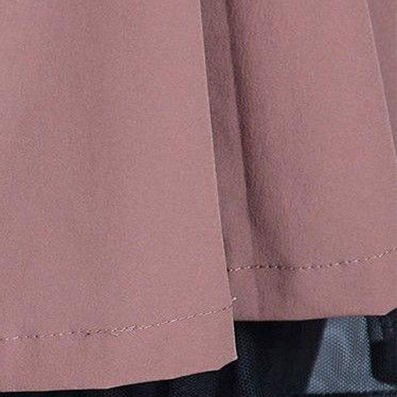 Women's Plus Size Windbreaker Jacket Spring and Autumn Thin Three-quarter Sleeves Lace Stitching Korean Version