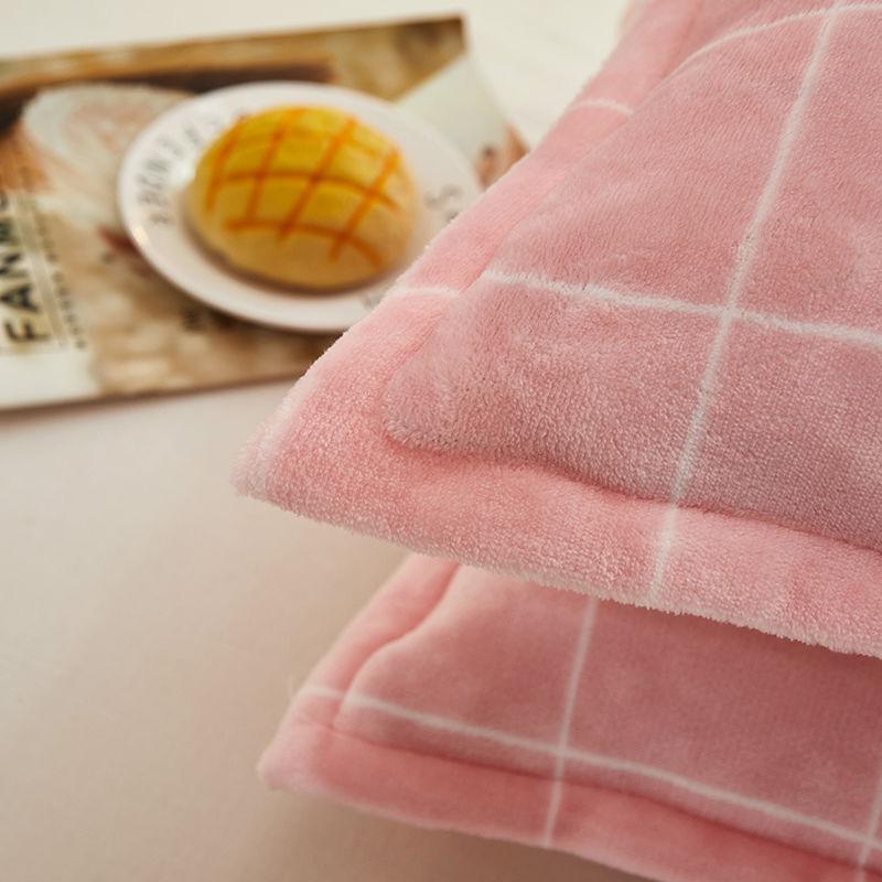 48X74cm Coral Velvet Pillowcase Plus Velvet Cute Pillowcase Flannel Cartoon Thick Bedding