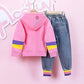 Children's Clothing Girls' Sweater Suit 2021 Jeans Spring and Autumn Clothing Middle and Large Children's Sports Two-piece Suit