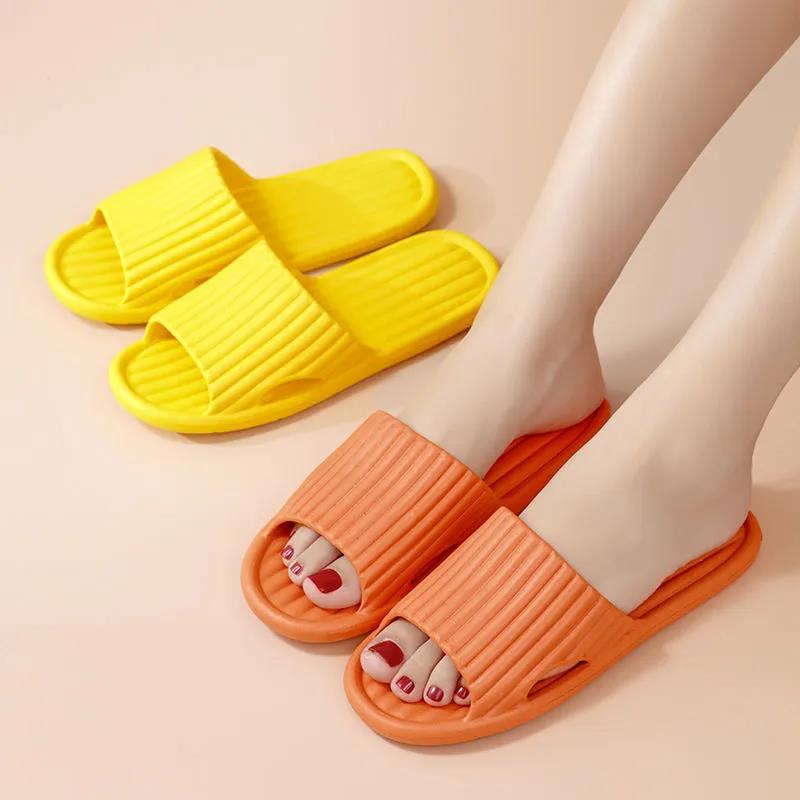 Summer Simple Slippers for Men and Women Wear Non-slip Indoor Couple Slippers