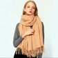 Pure Cashmere Scarves with Tassel Soft Warm Lady Girls Wraps Long Scarf Female Shawl Men Scarf
