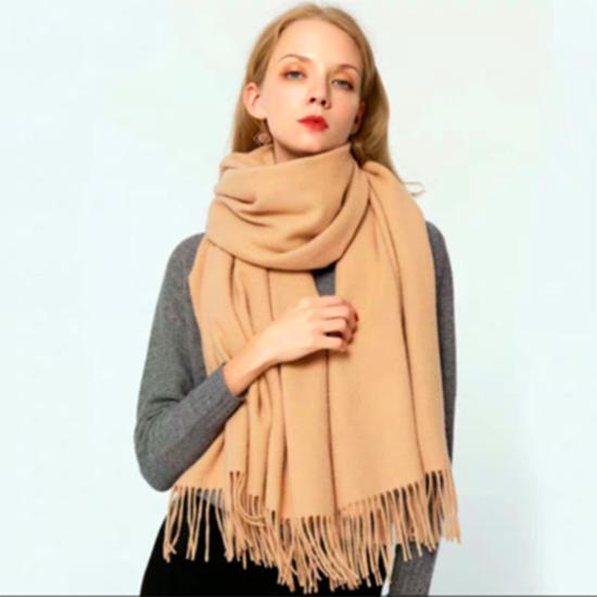 Luxury Brand Scarf Unisex Female Male 100% Wool Cashmere Scarves Pashmina Tassels Wrap Warm