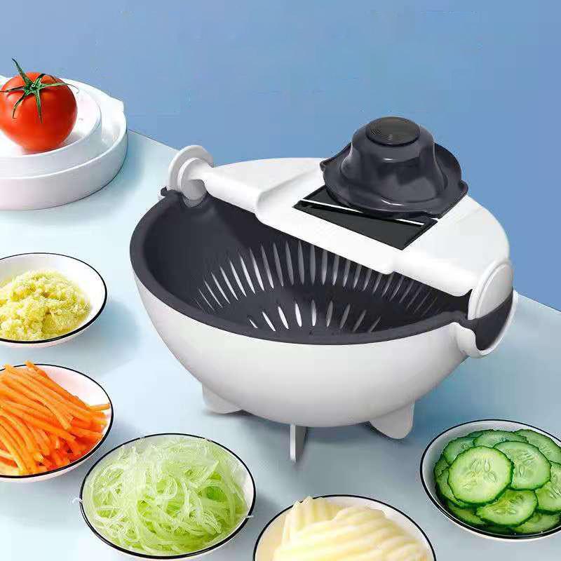 Kitchen Artifact Multifunctional Potato Shredded Vegetable Cutting Machine Household Shredder Grater Slicing and Cutting Flowers Dicing and Grater