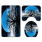 Bathroom Supplies Shower Curtain Set Scenery Moon Printing Shower Curtain Four-piece Bathroom Non-slip Mat Set