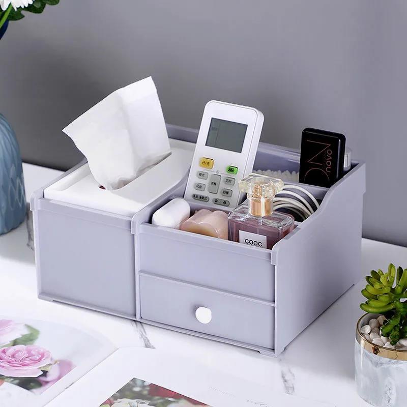Multifunctional Paper Box Home Living Room Desktop Storage Box Bathroom Tissue Box Bedroom Office Paper Box
