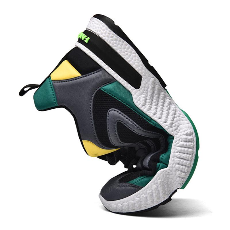 Casual Color Matching Men's Shoes Male Student Fashion Sneakers Breathable All-match Korean Running Shoes