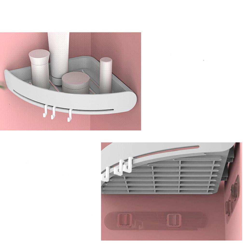 Bathroom Triangular Shower Shelf Corner Bath Storage Holder Organizer Rack