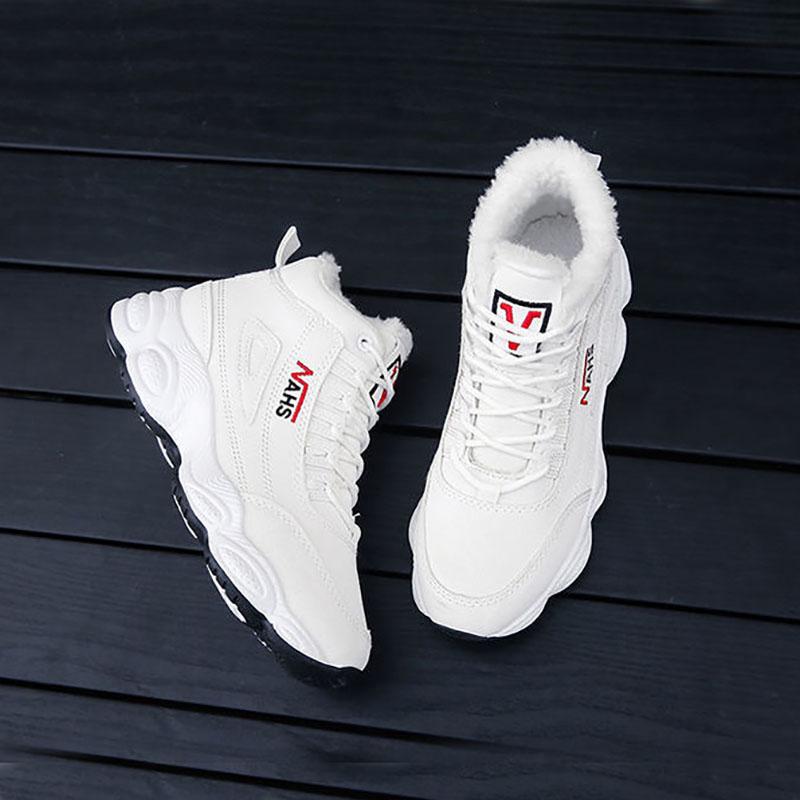Women's Shoes Cotton Shoes Plus Velvet Sports Shoes High-top Women's Shoes Student Korean Version of The Old Shoes Winter