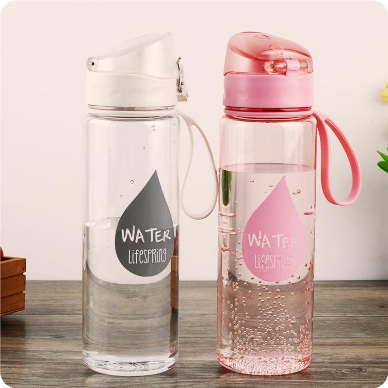 New Plastic Convenient Sports Bottle Couple Universal Vehicle Automatic Buckle Water Bottle