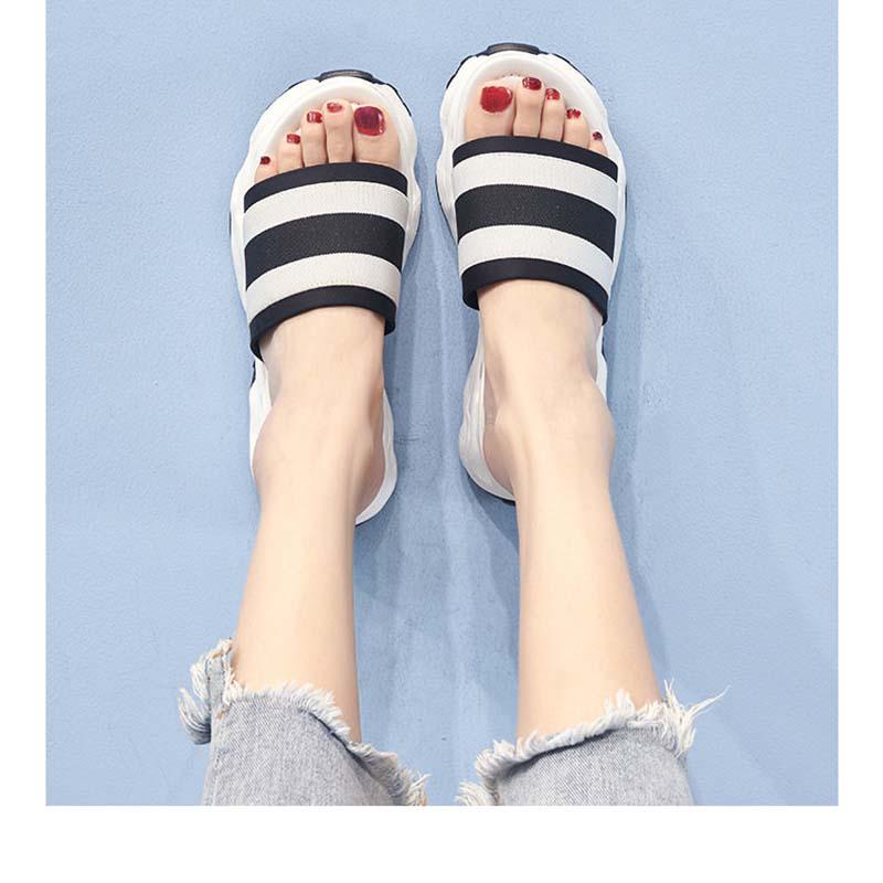 Thick bottom sandals summer infrared wear wild sports ins tide fashion sponge cake slippers women