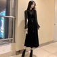 Fashion black lace lace dress Slim lace suspender dress female plus size long sleeve dress woman