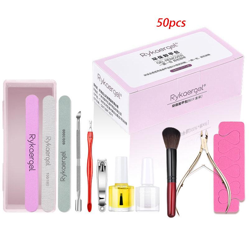 Nail Art Gel Polish Lacquer Cleaner Gel Nail Wraps UV Gel Remove Wipes Nail Care Tools kit