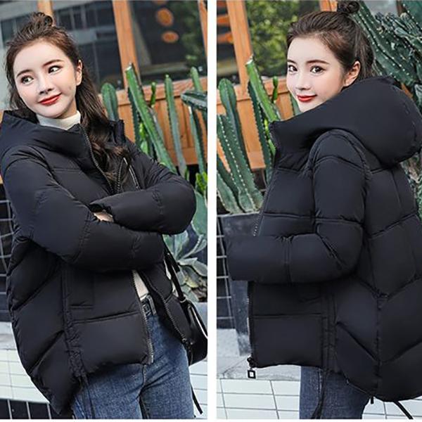 Winter Fashion Women's Short Coat Thick Loose Small Size Down Padded Jacket Trend Wild Hooded Ladies Padded Jacket