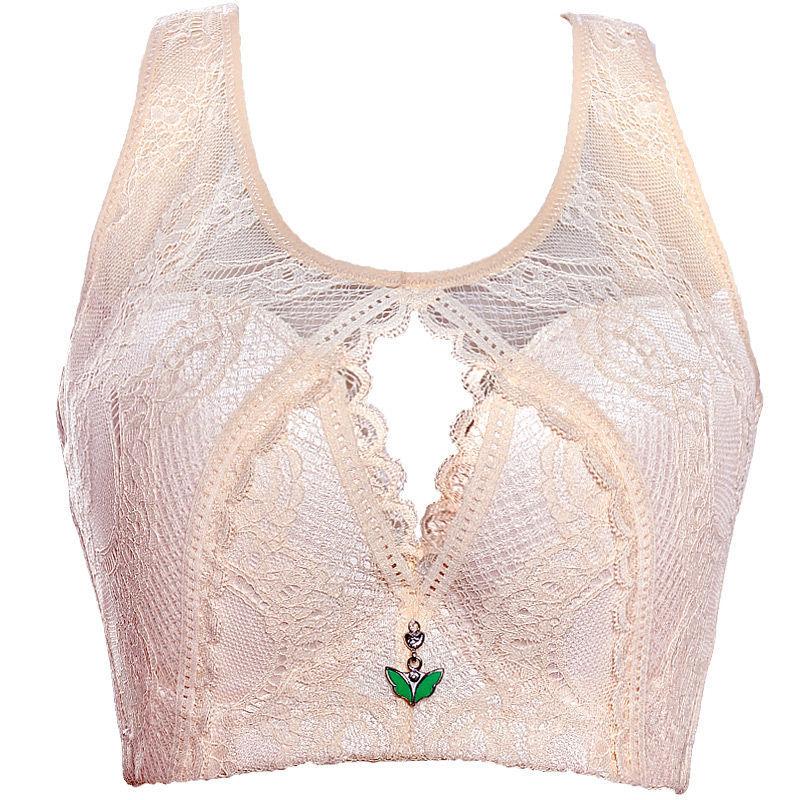 Gather Beautiful Back Anti-sagging Big Breast Underwear Thin Big Size Bra Without Steel Ring Women's Bra Big Cup Bra