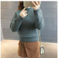 Mohair Half Turtleneck Sweater Short Loose Knit Top Fashion Casual Solid Color Sweater