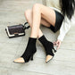 Fashion Shoes Women Boots Stretch Ankle Boots Pointed Toe Lycra Women Heel Booties Women Shoes