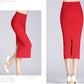 Autumn Winter Sexy Knit Bodycon Skirt for Women OL Stytle Ladies Split Elastic Long Pencil Skirt