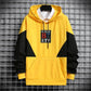 WTEMPO Men Trend Sweater Suit Teen Clothing Hooded Pullover Casual Suit Campus Student Sportswear