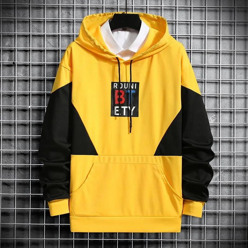 WTEMPO Men Trend Sweater Suit Teen Clothing Hooded Pullover Casual Suit Campus Student Sportswear
