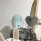Lovely Heart-shaped Simple Transparent Love Makeup Mirror Double-sided Mirror Magnification HD Desktop Home Rotatable Mirror