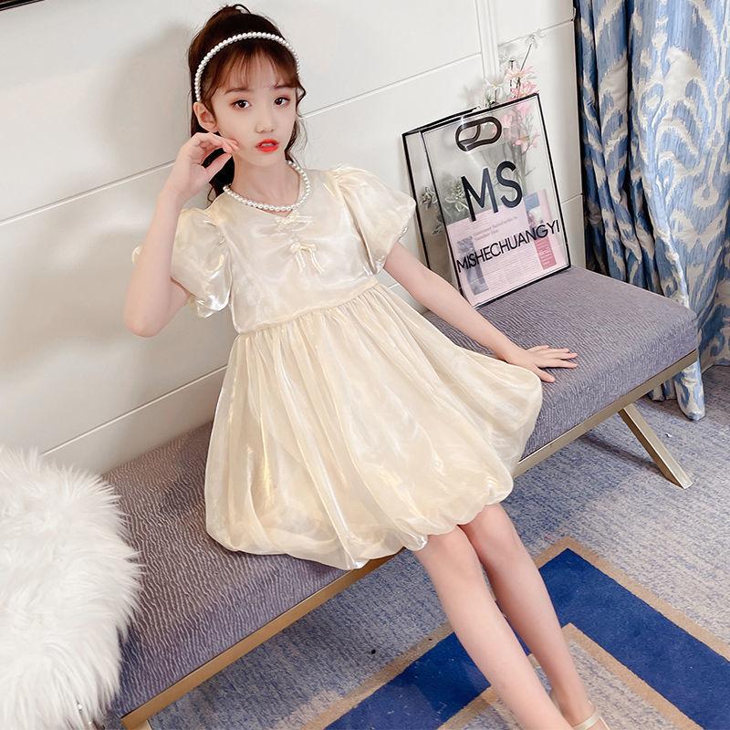 Children's Clothes Princess Dress Girls Muyun Yarn Dress Western Style Children's Puff Sleeve Skirt Summer