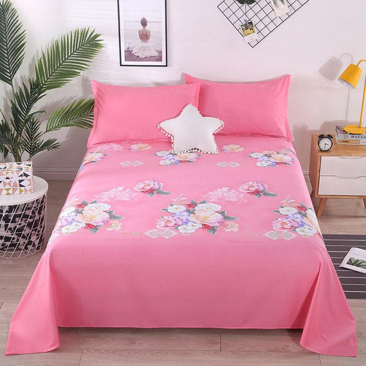 Cotton Bed Linen and Pillowcase Pastoral Style Double Bed Three-piece Bedding Student Dormitory Home Bed Set