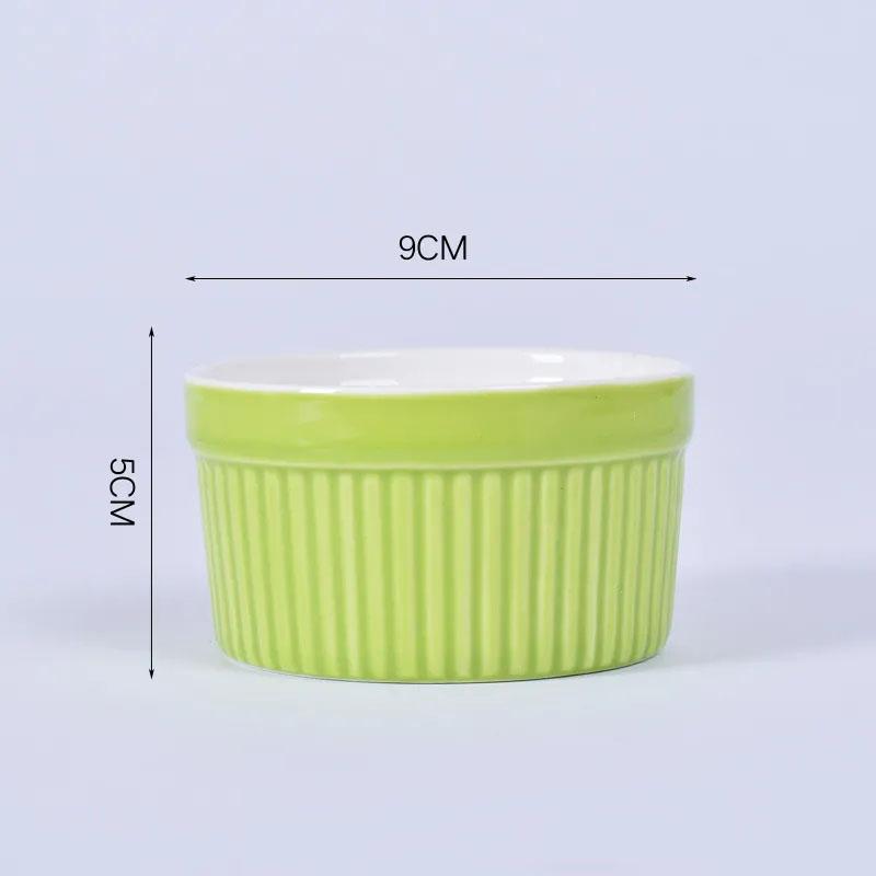 Nordic Household Single Baking Bowl Baked Dessert Pudding Cute Ceramic Bowl Steamed Egg Mold Small Bowl