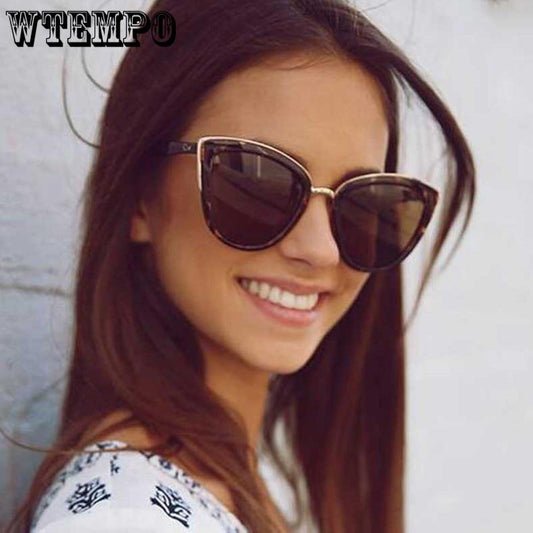 Fashion Women Cateye Sunglasses Fashion Trend Vintage Elegant Oval Lady Sun Glasses Female oculo de