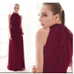 Super Long Ankle Length Skirt Bohemian Solid Color Chiffon Plus Size Dress Holiday Beach Skirt Light and Breathable Elegant Chiffon Long Skirt