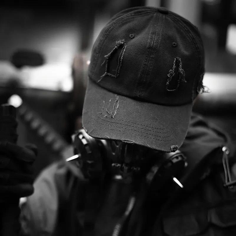 Hat Men's Peaked Cap Korean Version All-match Street Tide Brand Black Spring and Summer Ball Cap Hip-hop Sunshade Sunscreen