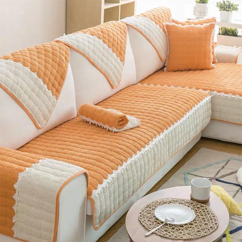 Modern Minimalist Sofa Cushion Four Seasons General Non-slip Fabric Sofa Cover Cover High-end Thick Cushion Cover Cloth Backrest Towel