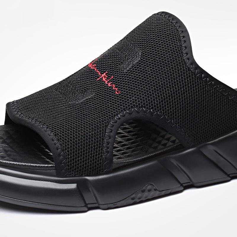 Summer Men's Heightened Air Cushion Sandals Anti-sweat Youth Sports and Leisure Beach Sandals and Slippers