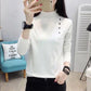 Autumn and Winter Half Turtleneck Neck Long-sleeved Sweater Loose All-match Solid Color Bottoming Shirt