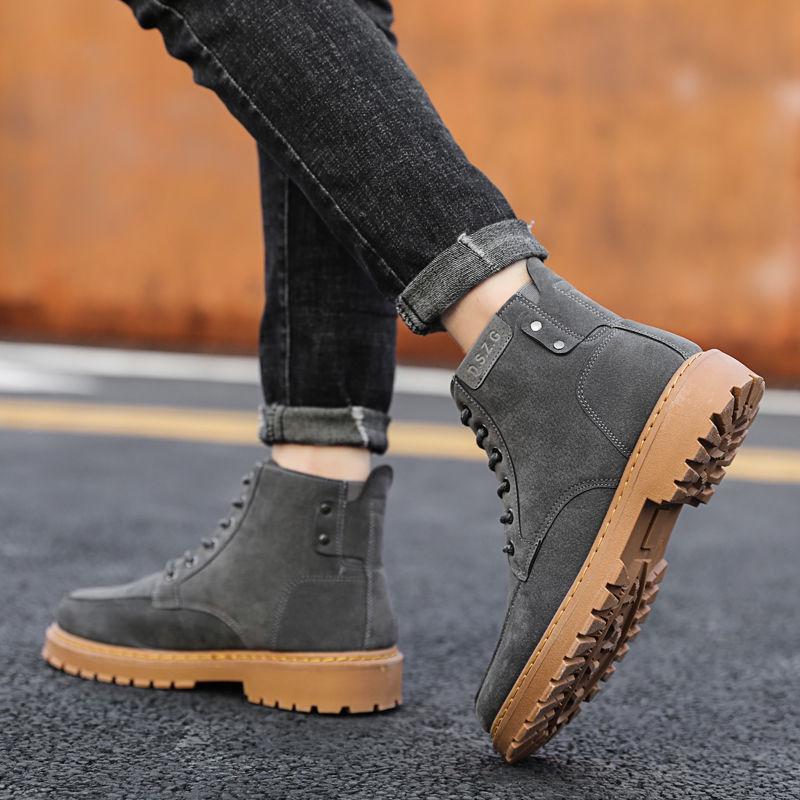 Martin Boots Men 2019 British Style Men High Top Shoes Fashion Motorcycle Short Boots Men's Shoes