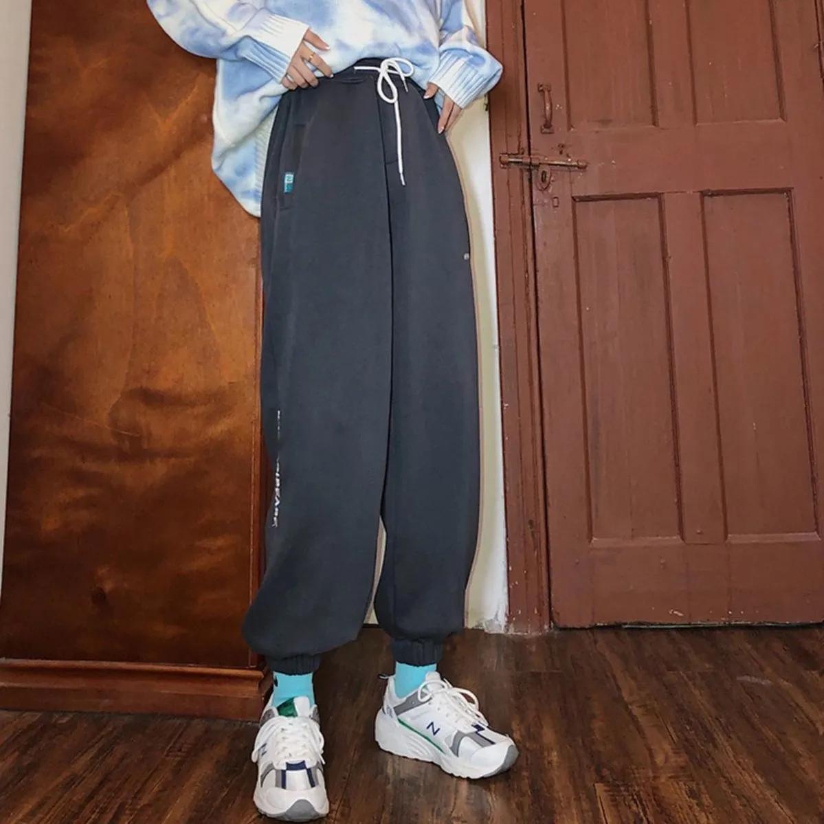 Women's Loose Leggings Pants Spring and Autumn Harajuku Style Students All-match Casual Sports Pants Harem Sweatpants Fitness Jogging Trousers