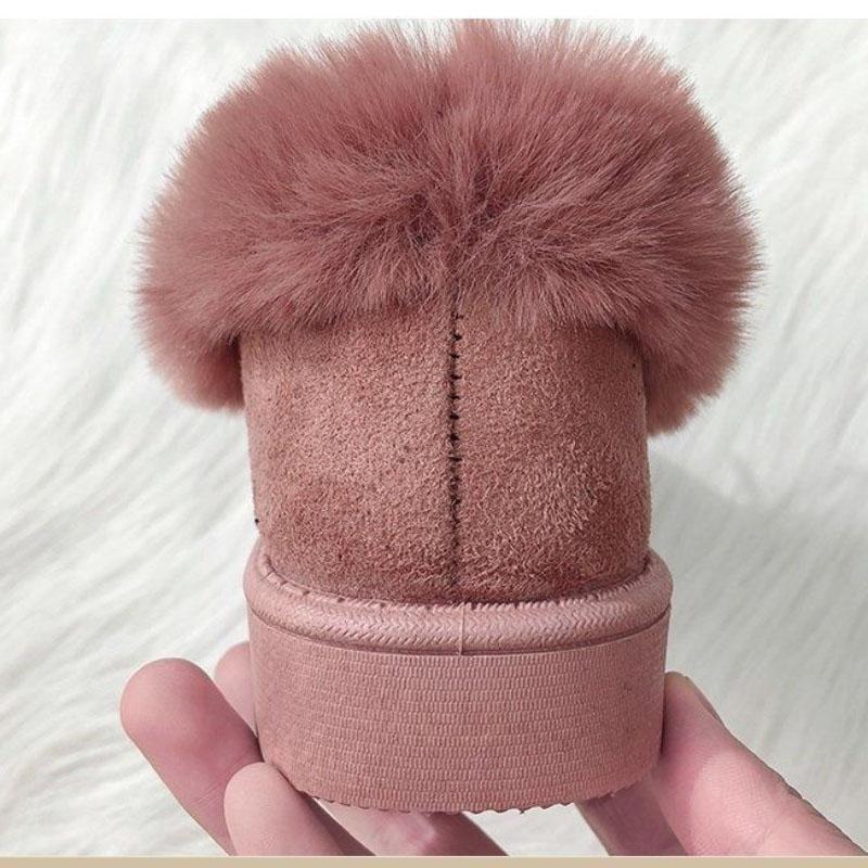 Fur Shoes To Keep Warm In Autumn and Winter Plus Velvet Korean Version of All-match Flat Snow Boots Women's Cotton Shoes