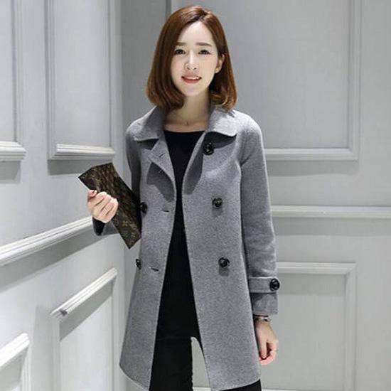Women Woolen Coat Autumn Winter Cardigan Coat Trenchcoat Wool Coat Women Coat Christmas Clothing