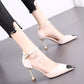 Spring  Autumn High Heels Stiletto Metal Pointed French Girl Sandals Stiletto All-match Single Shoes